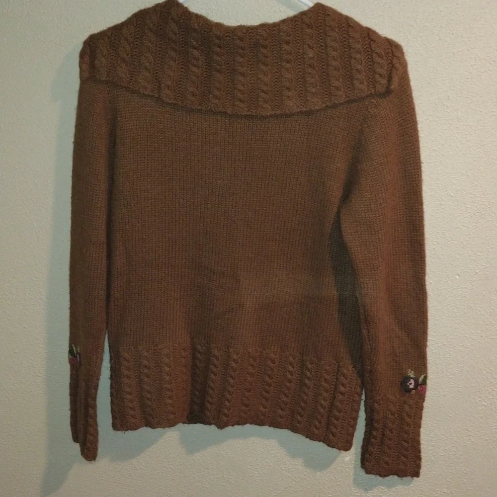 Vintage Embroidered Angora Blend Knit OshKosh Sweater 14/16